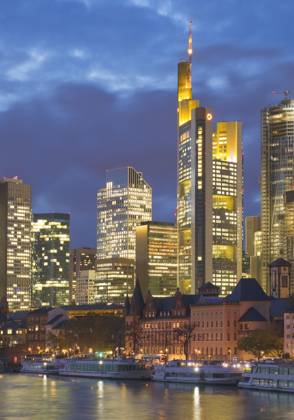 City view on Evening with Main and Banking district, Germany, Hesse, Frankfurt on Main City View in The evening With Main and Banking district, Germany, Hesse, Frankfurt on Main BLWS702771 Copyright: xblickwinkel S.xZiesex