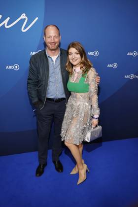 Johann von Buelow and Lara Mandoki at the ARD Blue Hour as part of the 74 Berlinale on 16 02 2024 in Berlin ARD Blue Hour as part of the Berlinale 2024 in Berlin