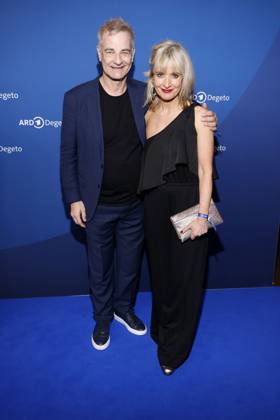 Heinrich Schafmeister and Katharina Abt at the ARD Blue Hour as part of the 74 Berlinale on 16 02 2024 in Berlin ARD Blue Hour as part of the Berlinale 2024 in Berlin