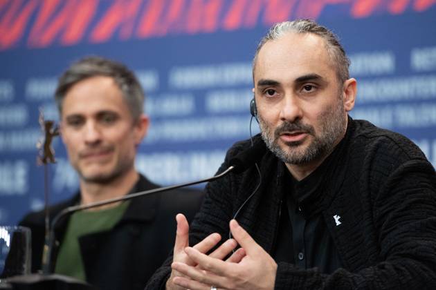 Berlinale Another End Press Conference Gael Garcia Bernal and Piero Messina attending the Another End Press Conference during the 74th Berlinale International Film Festival Berlin at Grand Hyatt Hotel in Berlin, Germany, on February 16, 2024. Photo by Aurore Marechal ABACAPRESS.COM Berlin Germany  Copyright: xMarechalxAurore ABACAx