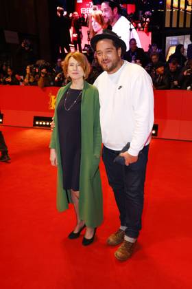 Corinna Harfouch and Ronald Zehrfeld at the Dying film premiere on 18 02 2024 as part of the 74 Berlinale International Film Festival in Berlin Berlinale 2024 Dying film premiere