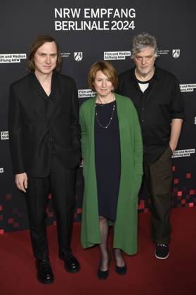 Lars Eidinger, Corinna Harfouch and Matthias Glasner at the 21 NRW Reception of the State of NRW and the Film und Medienstiftung NRW as part of the Berlinale 2024 at the Representation of the State of North Rhine-Westphalia Berlin, 18 02 2024 Foto:xC.xNiehausx xFuturexImagex nrw_4398