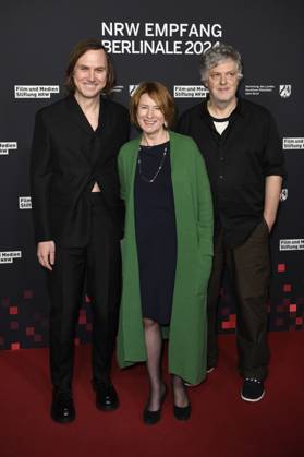 Lars Eidinger, Corinna Harfouch and Matthias Glasner at the 21 NRW Reception of the State of NRW and the Film und Medienstiftung NRW as part of the Berlinale 2024 at the Representation of the State of North Rhine-Westphalia Berlin, 18 02 2024 Foto:xC.xNiehausx xFuturexImagex nrw_4400