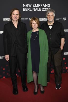 Lars Eidinger, Corinna Harfouch and Matthias Glasner at the 21 NRW Reception of the State of NRW and the Film und Medienstiftung NRW as part of the Berlinale 2024 at the Representation of the State of North Rhine-Westphalia Berlin, 18 02 2024 Foto:xC.xNiehausx xFuturexImagex nrw_4401