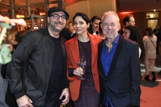 Tobi Baumann, Pegah Ferydoni and Helmut Zerlett at the 21 NRW reception of the state of NRW and the Film und Medienstiftung NRW as part of the Berlinale 2024 at the Representation of the State of North Rhine-Westphalia Berlin, 18 02 2024 Foto:xC.xNiehausx xFuturexImagex nrw_4406
