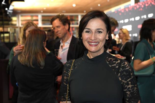 Sandra Maischberger at the 21 NRW Reception of the State of NRW and the Film and Media Foundation NRW as part of the Berlinale 2024 at the Representation of the State of North Rhine-Westphalia Berlin, 18 02 2024 Foto:xC.xNiehausx xFuturexImagex nrw_4411