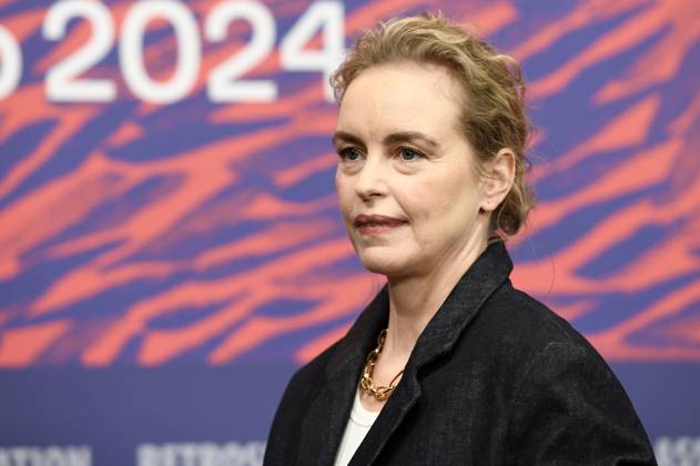 Nina Hoss at the press conference for the feature film Langue Etrangere at the Berlinale 2024 74 Berlin International Film Festival at the Hotel Grand Hyatt Berlin, 19 02 2024 Foto:xC.xNiehausx xFuturexImagex etrangere_4262