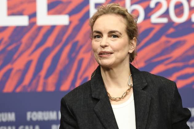 Nina Hoss at the press conference for the feature film Langue Etrangere at the Berlinale 2024 74 Berlin International Film Festival at the Hotel Grand Hyatt Berlin, 19 02 2024 Foto:xC.xNiehausx xFuturexImagex etrangere_4263
