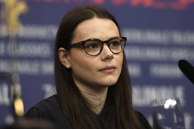 Lilith Grasmug at the press conference for the feature film Langue Etrangere at the Berlinale 2024 74 Berlin International Film Festival at the Hotel Grand Hyatt Berlin, 19 02 2024 Foto:xC.xNiehausx xFuturexImagex etrangere_4275