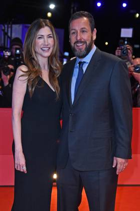 Adam Sandler with wife Jackie Sandler PREMIERE OF SPACEMAN as part of the 74th Berlinale at the Berlinale Palast in Berlin on 21 02 2024