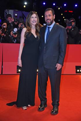 Adam Sandler with wife Jackie Sandler PREMIERE OF SPACEMAN as part of the 74th Berlinale at the Berlinale Palast in Berlin on 21 02 2024
