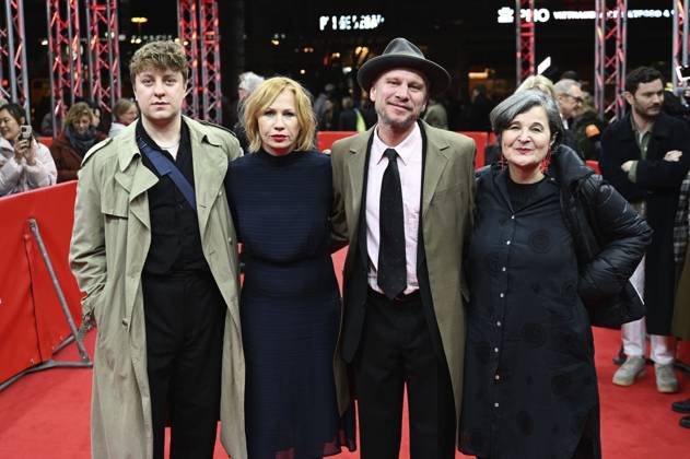 Thomas Schubert, Birgit Minichmayr, Josef Hader, Maria Hofstätter and Robert Stadlober at the premiere of the feature film Andrea Gets a Divorce at the Berlinale 2024 74 Berlin International Film Festival at the Zoo Palast Berlin, 18 02 2024 Foto:xR.xHeinex xFuturexImagex andrea_4210