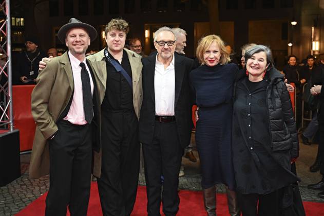 Robert Stadlober, Thomas Schubert, Josef Hader, Birgit Minichmayr and Maria Hofstätter at the premiere of the feature film Andrea Gets a Divorce at the Berlinale 2024 74 Berlin International Film Festival at the Zoo Palast Berlin, 18 02 2024 Foto:xR.xHeinex xFuturexImagex andrea_4212
