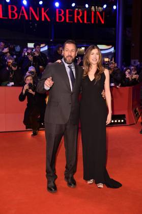 Adam Sandler with wife Jackie Sandle at the Spaceman premiere at the 74th Berlin International Film Festival 21 02 2024