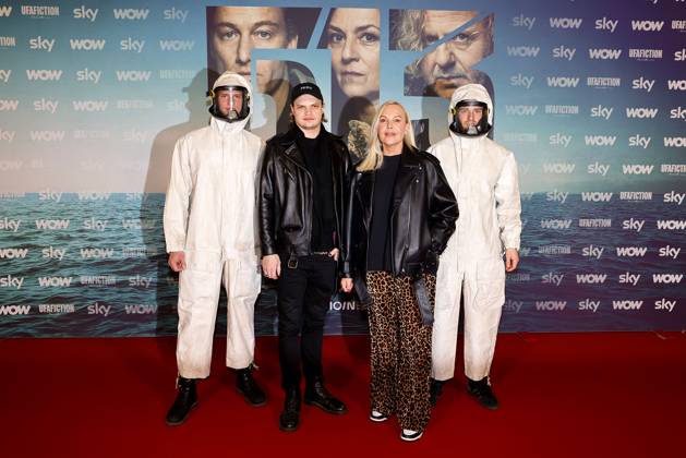 Wilson Gonzalez Ochsenknecht and his mother Natascha Ochsenknecht at the Helgoland 513 Sky series premiere on 28 02 2024 in Berlin Helgoland 513 series premiere in Berlin