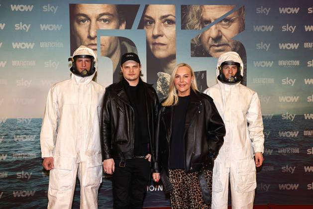 Wilson Gonzalez Ochsenknecht and his mother Natascha Ochsenknecht at the Helgoland 513 Sky series premiere on 28 02 2024 in Berlin Helgoland 513 series premiere in Berlin