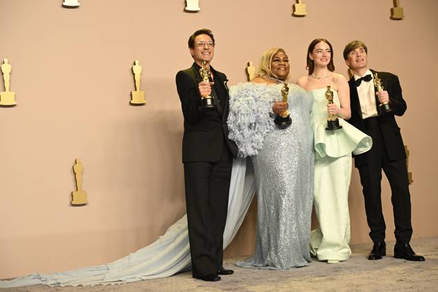 96th Annual Academy Awards held at the Dolby Theatre - Press Room Featuring: Robert Downey Jr., Da vine Joy Randolph, Emma Stone and Cillian Where: Los Angeles, California, United States When: 10 Mar 2024 Credit: Media Punch INSTARimages EDITORIAL USE ONLY. NOT FOR USE BY NEWSPAPERS BASED IN THE UK. Copyright: xMediaPunchx 53559785