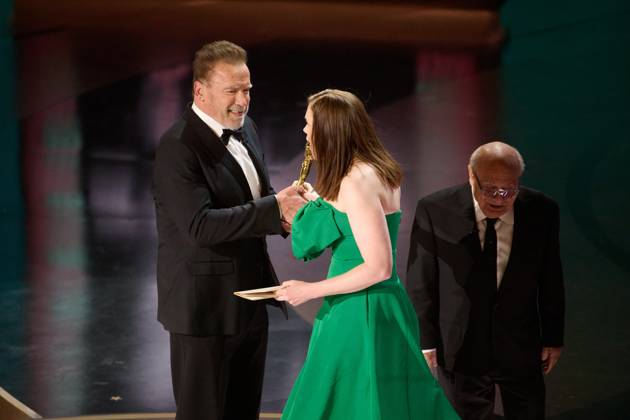 96th Oscars, Academy Awards Jennifer Lame accepts the OscarÂ® for Film Editing during the live ABC telecast of the 96th OscarsÂ® at the DolbyÂ® Theatre at Ovation Hollywood on Sunday, March 10, 2024., Credit:Avalon.red Avalon United States of America, CA, Hollywood  Copyright: xAvalon.redx xAvalonx 0855741831