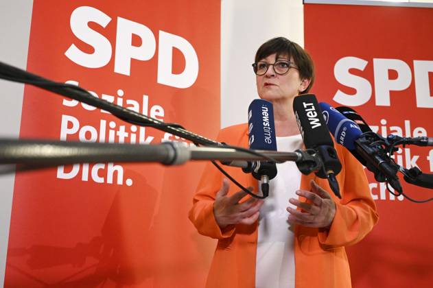 Saskia Esken at a meeting of the SPD party executive committee at the Hamburg State Representation to the Federal Government Berlin, 15 03 2024 Foto:xF.xKernx xFuturexImagex spd_klausur_4304