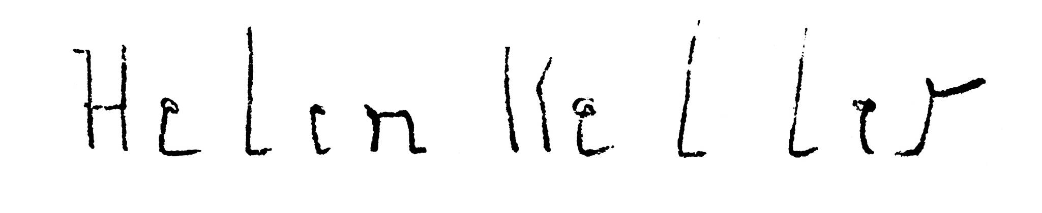 HELEN ADAMS KELLER (1880-1968). American writer and lecturer. Autograph signature.  Copyright: xGRANGERx xGRANGERx 0069295