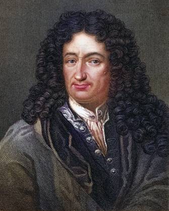 Gottfried Wilhelm Leibniz (geb.1. Juli 1646 in Leipzig, gest. 14. November 1716 in Hannover ) war ein deutscher Philosoph, Mathematiker, Jurist, Historiker und politischer Berater der frühen Aufklärung, Historisch, digital restaurierte Reproduktion von einer Vorlage aus dem 19. Jahrhundert, Record date not stated