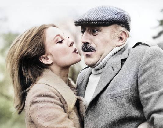 Gabriella Licudi, Lionel Jeffries, on-set of the film, You Must Be Joking! , Columbia Pictures, 1965  Copyright: xABxArchivesx jtv018773