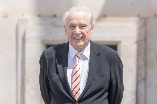 Italy: Nominees for David di Donatello Awards at Quirinale Composer Giorgio Moroder outside Quirinale Palace after presentation ceremony of David di Donatello Awards in Rome Rome Italy Copyright: MatteoxNardone
