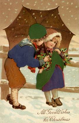 RECORD DATE NOT STATED Boy and Girl in Snow Boy and Girl in Snow Date: 1910  Copyright: Copyrightx(c)Geminix2023.xCredit:xGemini 12924648