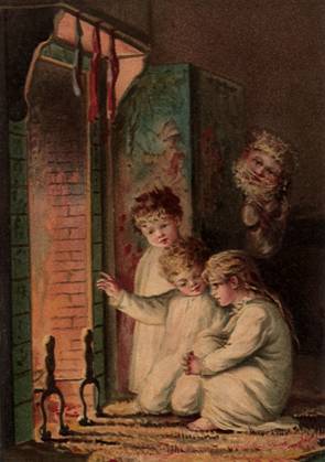RECORD DATE NOT STATED Santa watching Kids near Fireplace Santa watching Kids near Fireplace Date: 1910  Copyright: Copyrightx(c)Geminix2023.xCredit:xGemini 12951930