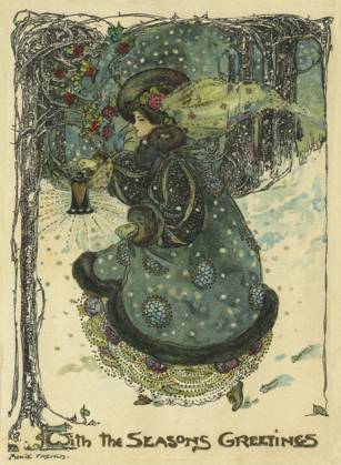 RECORD DATE NOT STATED Christmas Scene Christmas Scene. Date: circa 1910  Copyright: Copyrightx(c)Geminix2023.xCredit:xGemini 12010975