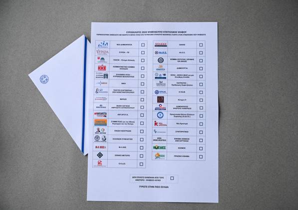 Greece introduces postal voting in EU elections for the first time A view of a postal ballot and an envelope for the upcoming EU elections. About 200,000 Greeks residing in Greece and 127 countries abroad have registered for postal voting which is being implemented for the first time in an election in Greece. Athens Greece Copyright: DimitrisxAspiotis