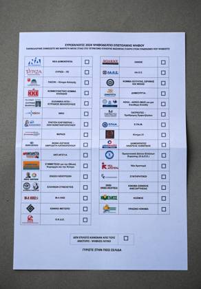 Greece introduces postal voting in EU elections for the first time A view of a postal ballot for the upcoming EU elections. About 200,000 Greeks residing in Greece and 127 countries abroad have registered for postal voting which is being implemented for the first time in an election in Greece. Athens Greece Copyright: DimitrisxAspiotis