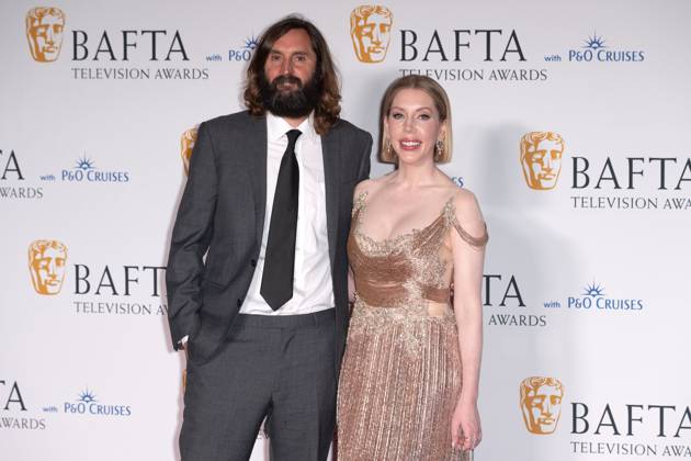 Joe Wilkinson and Katherine Ryan attends the BAFTA Television Awards with P&O Cruises, at the Royal Festival Hall in London, England. UK. Sunday 12th May 2024 - Copyright: xJamesxWarrenx FP_BAFTA_TV_Awards_Press_Room_038