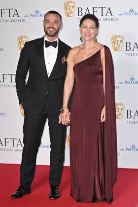 Matt Willis and Emma Willis attends the BAFTA Television Awards with P&O Cruises, at the Royal Festival Hall in London, England. UK. Sunday 12th May 2024 - Copyright: xJamesxWarrenx FP_BAFTA_TV_Awards_Press_Room_043