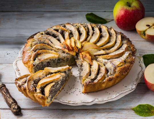 with KI generated Apple Mohn Cake and freshness, Crunchy Apples 1088817140