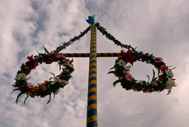 Midsommar or Midsummer tree The Midsummer festival is the name given to the summer solstice celebrations In the Scandinavian countries and the Baltic states, where the nights hardly get dark at this time of year, the customs are still alive and well Photo Midsommar tree at Ikea