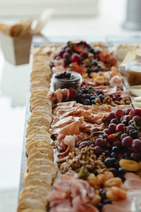 gorgeous charcuterie board with meats, fruits & jam La Jolla Ranch, California, United States R_QCYJ240620C-1451943-01