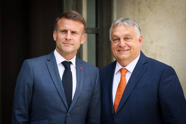 News Themen der Woche KW26 News Bilder des Tages LE PREMIER MINISTRE DE HONGRIE A LELYSEE Thomas Padilla MAXPPP Paris FRANCE 26 06 2024 Paris, FRANCE LE PRESIDENT DE LA REPUBLIQUE, EMMANUEL MACRON RECOIT LE PREMIER MINISTRE DE HONGRIE, VIKTOR ORBAN AU PALAIS DE LELYSEE French President, Emmanuel Macron receives Hungarys Prime Minister Viktor Orban at the Elysee Palace in Paris, on June 26, 2024 Paris FRANCE Copyright: xMAXPPPxThomasxPadillax TPA240626013 TPA240626013