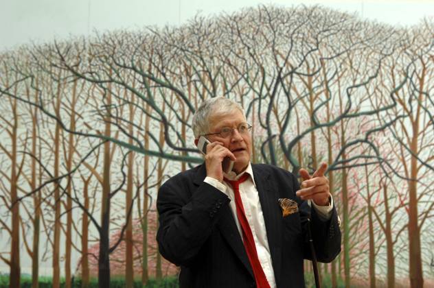 Hockney Goes Large. David Hockney RA unveils the largest painting ever shown at the Royal Academy s Summer Exhibition. Made up of a grid of 50 small canvases, the work is 40ft wide x 15ft high, painted in the open air, this is the lagest Hockney ever made. Date: 25.05.2007,  Copyright: xDavidxWimsettx xAvalonx 0559776873