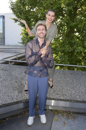 Felix Nieder and Rebecca Kunikowski at the Dawid Tomaszewski presentation and exhibition opening Excess In Elegance at Berlin Fashion Week S S 2025 at the Kunstgewerbemuseum Berlin, 03 07 2024 Foto:xF.xKernx xFuturexImagex tomaszewski_4730