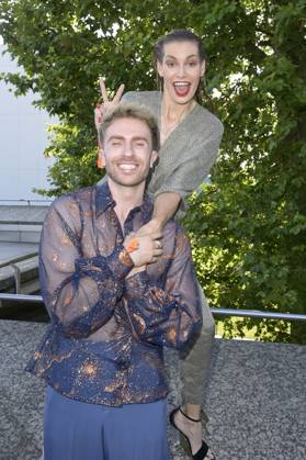 Felix Nieder and Rebecca Kunikowski at the Dawid Tomaszewski presentation and exhibition opening Excess In Elegance at Berlin Fashion Week S S 2025 at the Kunstgewerbemuseum Berlin, 03 07 2024 Foto:xF.xKernx xFuturexImagex tomaszewski_4731