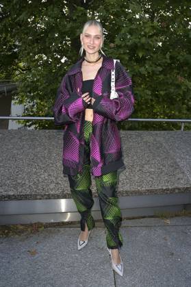 Carolin Niemczyk from Glasperlenspiel at the Dawid Tomaszewski presentation and exhibition opening Excess In Elegance at the Berlin Fashion Week S S 2025 at the Kunstgewerbemuseum Berlin, 03 07 2024 Foto:xF.xKernx xFuturexImagex tomaszewski_4781