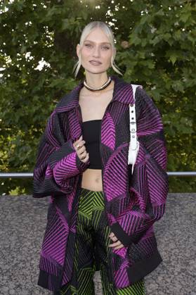 Carolin Niemczyk from Glasperlenspiel at the Dawid Tomaszewski presentation and exhibition opening Excess In Elegance at the Berlin Fashion Week S S 2025 at the Kunstgewerbemuseum Berlin, 03 07 2024 Foto:xF.xKernx xFuturexImagex tomaszewski_4783