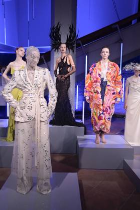 Models at the Dawid Tomaszewski presentation and exhibition opening Excess In Elegance at the Berlin Fashion Week S S 2025 at the Kunstgewerbemuseum Berlin, 03 07 2024 Foto:xF.xKernx xFuturexImagex tomaszewski_4800