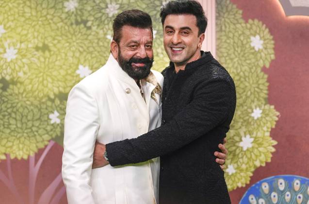 Anant-Radhika s post wedding ceremony Mumbai: Actors Sanjay Dutt and Ranbir Kapoor pose for photos upon their arrival to attend Anant Ambani and Radhika Merchant s post wedding ‘Blessing Ceremony’, in Mumbai, Saturday, July 13, 2024. (PTI Photo Kunal Patil) (PTI07_13_2024_000365B) Mumbai Maharashtra India  Copyright: xKunalxPatilx (PTI07_13_2024_000365B)