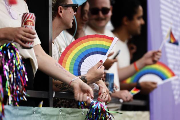 Participants in the parade with rainbow colors can be seen at the CSD parade as part of Cologne Pride 2024 Cologne, 21 07 2024 NRW Germany Copyright: xChristophxHardtx