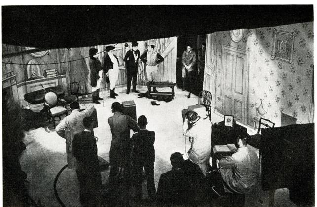 RECORD DATE NOT STATED High definition TV, scene from new opera, Mr Pickwick High definition television, scene from new opera, Mr Pickwick, with music by Albert Coates, produced by Vladimir Rosing, presented by Dallas Bower, broadcast on BBC TV from Alexandra Palace on 13 November 1936 - televising by Marconi EMI Emitron Cameras, an all-electric method, with no mechanically moving parts. Date: 1936  Copyright: Copyrightx(c)Geminix2023.xCredit:xGemini 13463462