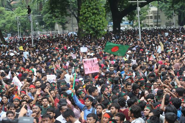 August 3, 2024, Dhaka, Wari, Bangladesh: Anti-Discrimination Student Movement held a rally at Central Shaheed Minar in Dhaka on August 3, 2024, to demand justice for the victims killed in the recent countrywide violence during anti-quota protests. Student leaders rallied Bangladeshis on August 3 for a nationwide civil disobedience campaign as Prime Minister Sheikh Hasina s government weathered a worsening backlash over a deadly police crackdown on protesters. Dhaka Bangladesh - ZUMAr336 20240803_zip_r336_027 Copyright: xHabiburxRahmanx