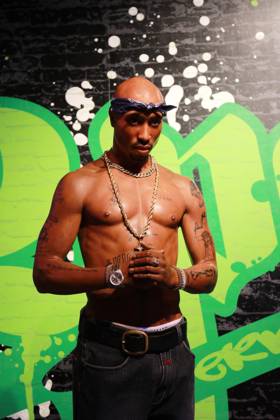 19 08 2024, AMERICA, USA, On the road in America, Symbol picture, Theme picture, Various theme pictures, Travel, Travel impressions, Travel features, United States of America, Travel feature, in picture Tupac Shakur, Madame Tussauds, Wax Museum, Wax Museum, Las Vegas Boulevard, Las Vegas, Nevada, USA, Boulevard, Las Vegas,