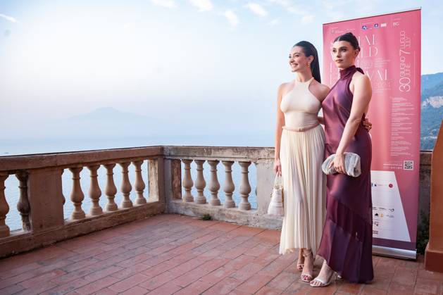 14th Social World Film Festival 2024 in Vico Equense, Italy - 07 Jul 2024 Mariasole Pollio (L) and Giovanna Sannino (R) attend the Photocall at the 14th Social World Film Festival 2024 Vico Equense Italy Copyright: xAndreaxGulíx xSOPAxImagesx AGULI_SWFF2024(2)